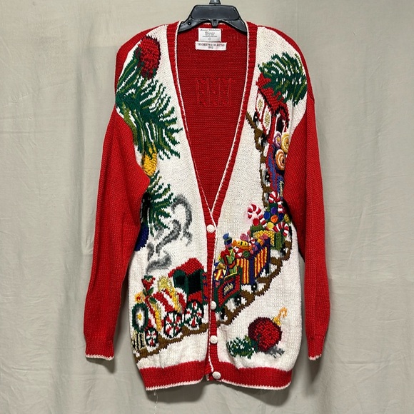 Vintage Christmas Collection 1992 cardigan. Size S
Button front / Box 6-61 - Picture 1 of 9